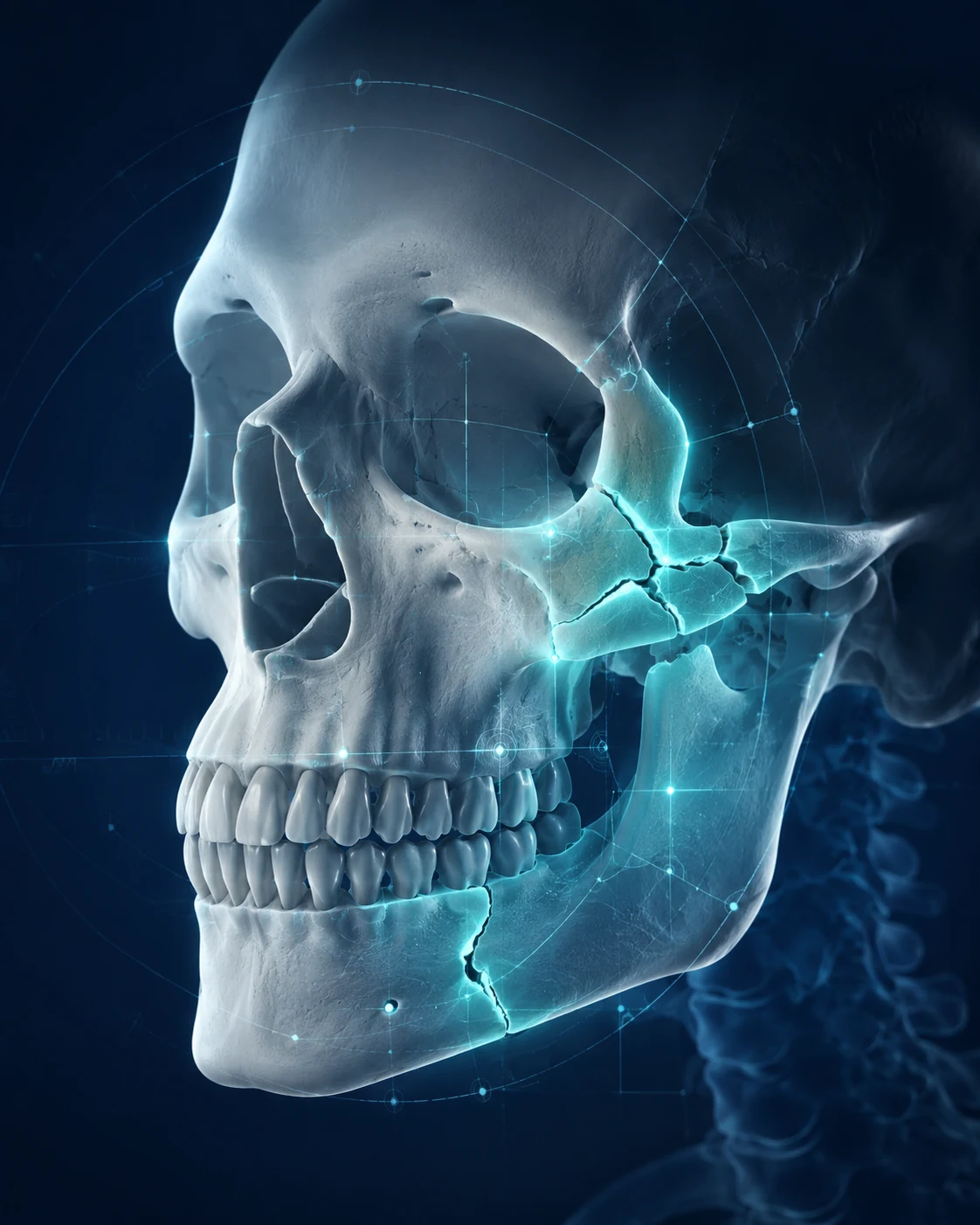 Visual diagnóstico de evaluación de trauma facial